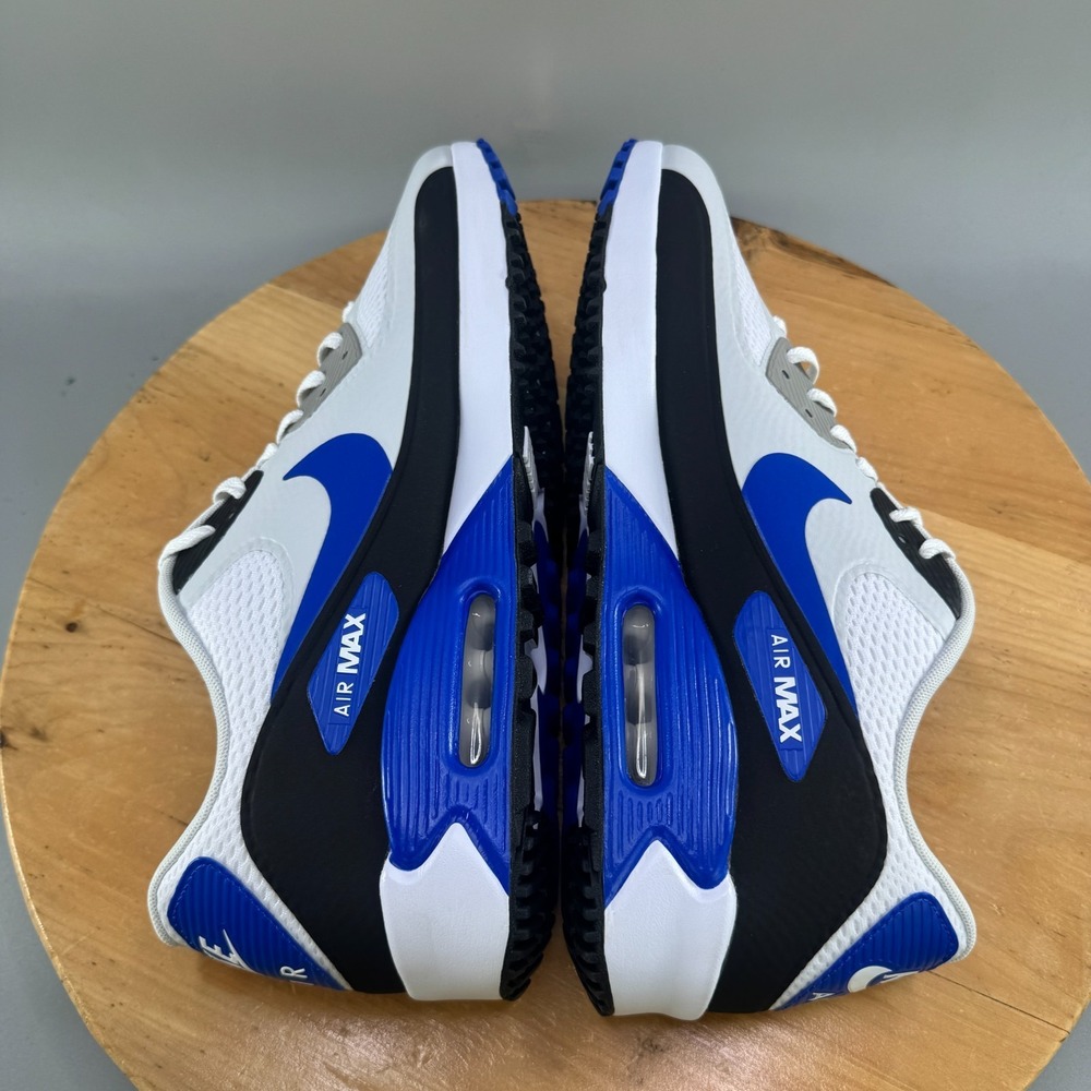 Nike Air Max 90 Golf Mens Size 14 Shoes White Royal Blue Spikeless DX5999-141 - Picture 6 of 9